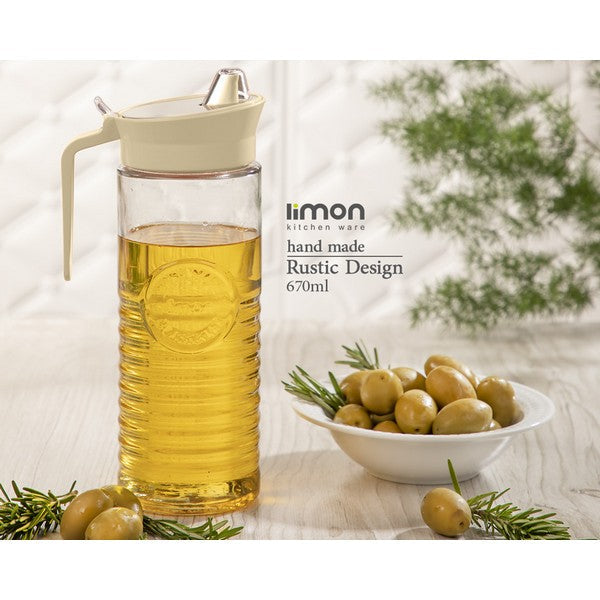 Rustic Design Glass Oil Bottle By Limon β view 2
