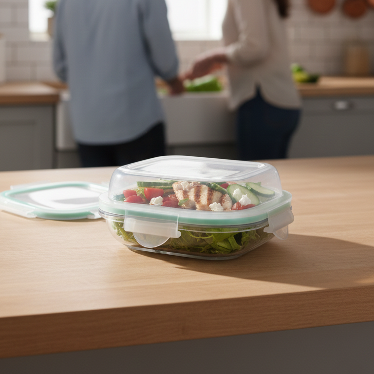 Servenstore Square Glass Containers With Lids By Limon β view 3
