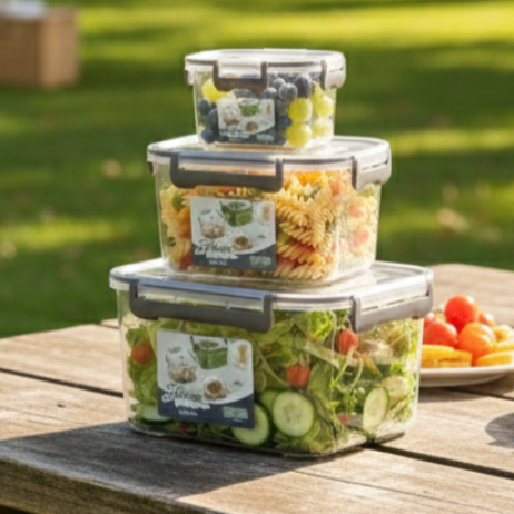 3 Pcs Square Airtight Storage Boxes β view 4