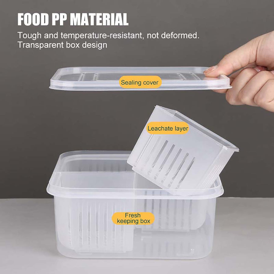 4 In 1 Vegetable Fruit Storage Box With Lid β view 11