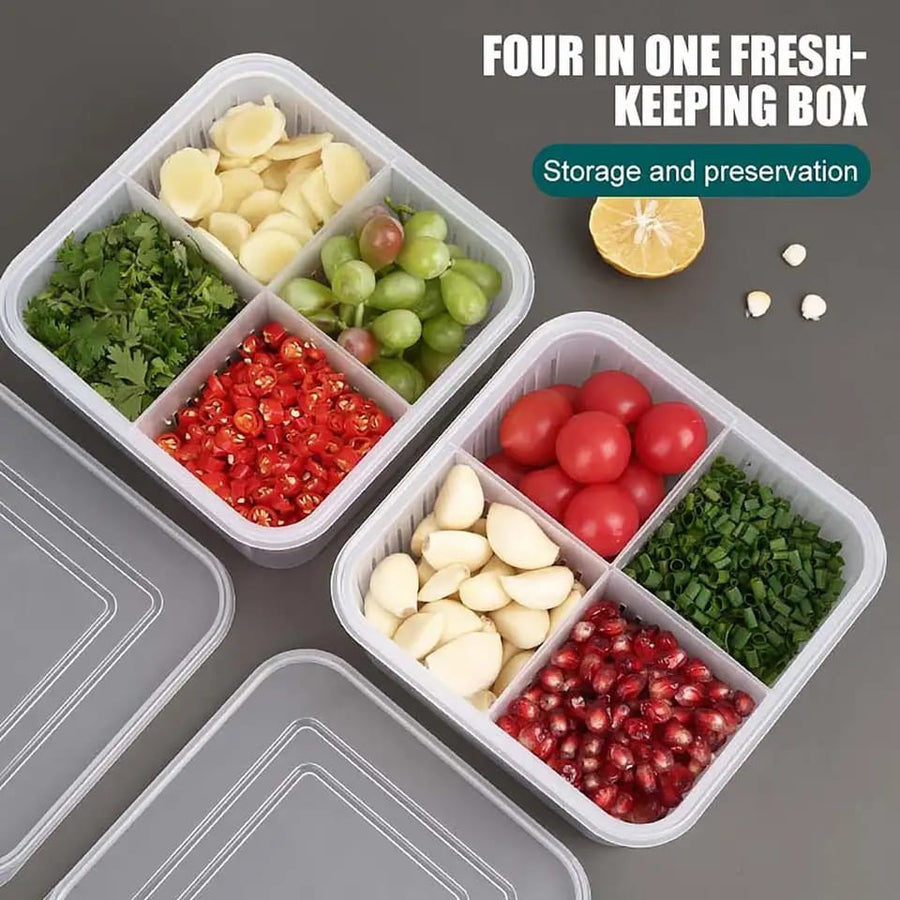 4 In 1 Vegetable Fruit Storage Box With Lid β view 8