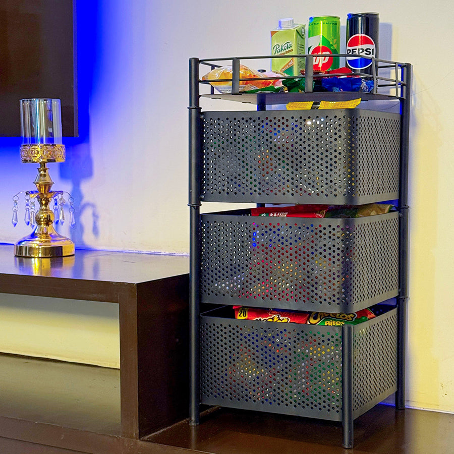 Counter Top Vegetable Metal Trolley By Matrix โ view 9