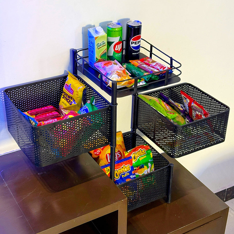 Counter Top Vegetable Metal Trolley By Matrix โ view 4