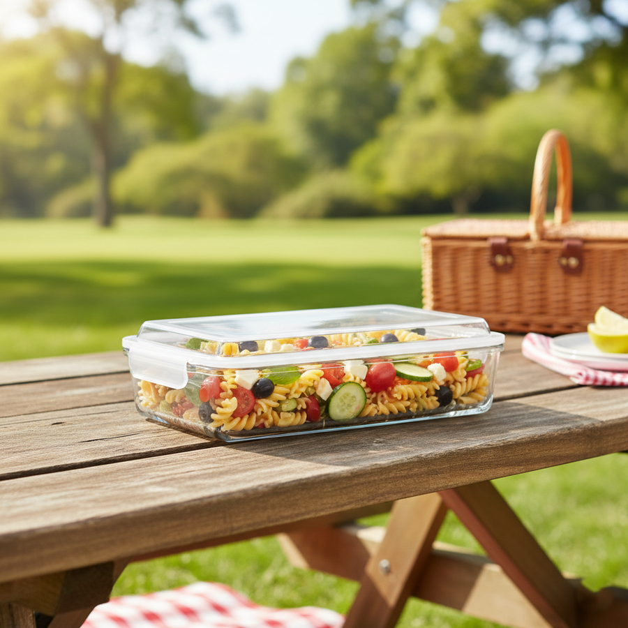 1 4L Rectangle Glass Container With Lid 2050 By Limon β view 5