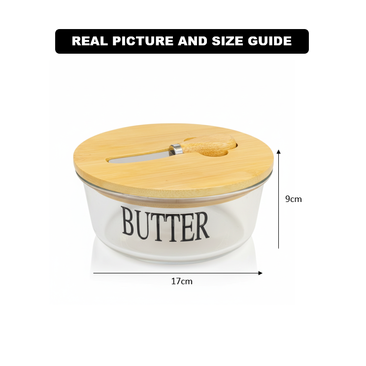 Round Butter Keeper With Bamboo Lid Knife β view 5