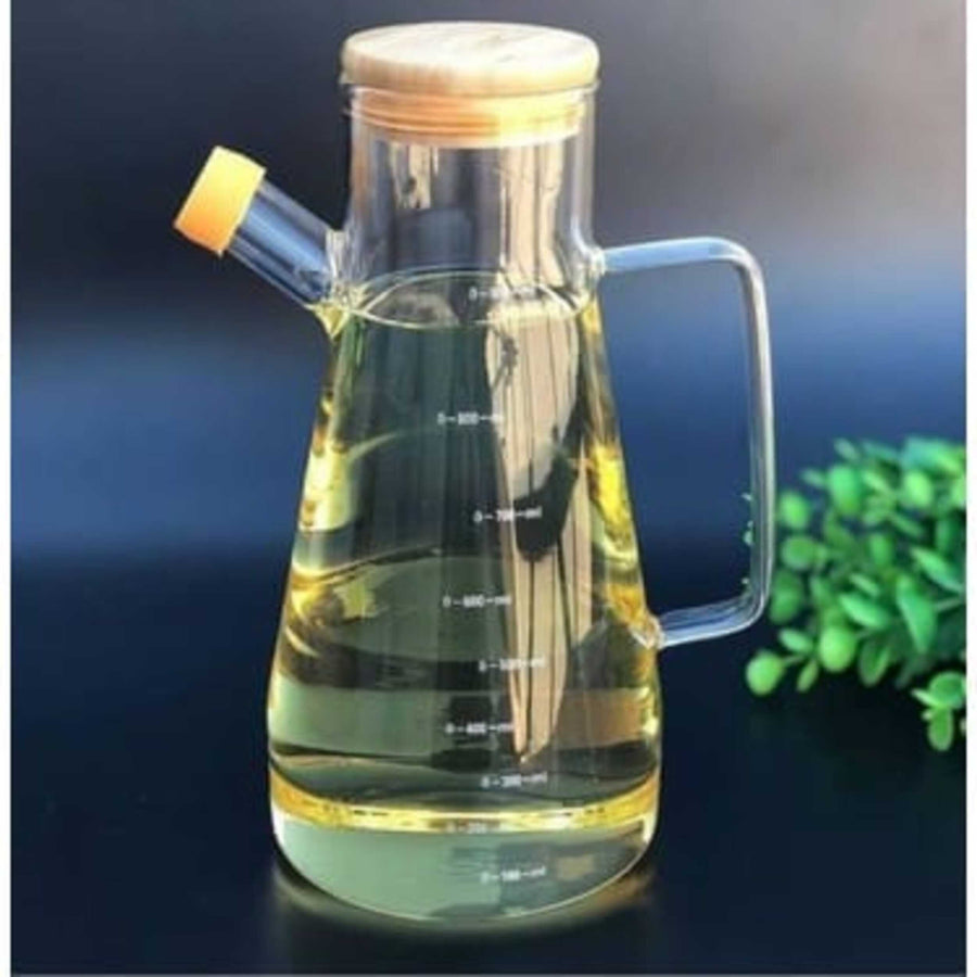 900Ml Airtight Oil Jug With Wooden Lid Precision Pour Stopper β view 7