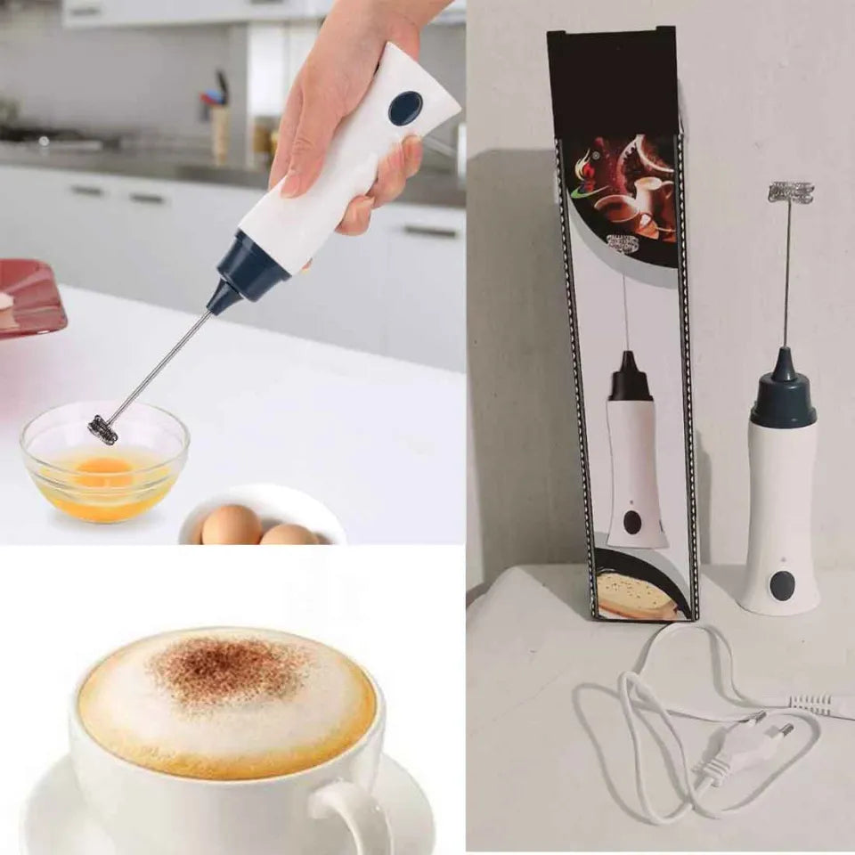 Electric Handheld Milk Frother – Rechargeable Mini Coffee Whisk