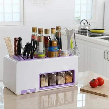 Multifunction Seasoning Rack & Knife Holder β Al Rafiq
