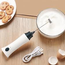 Electric Handheld Milk Frother – Rechargeable Mini Coffee Whisk