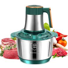 Silver Crest 3L Electric Food Chopper 500W | Meat Grinder & Vegetable Chopper | 304 Stainless Steel | Double Cover | Kitchen Machine