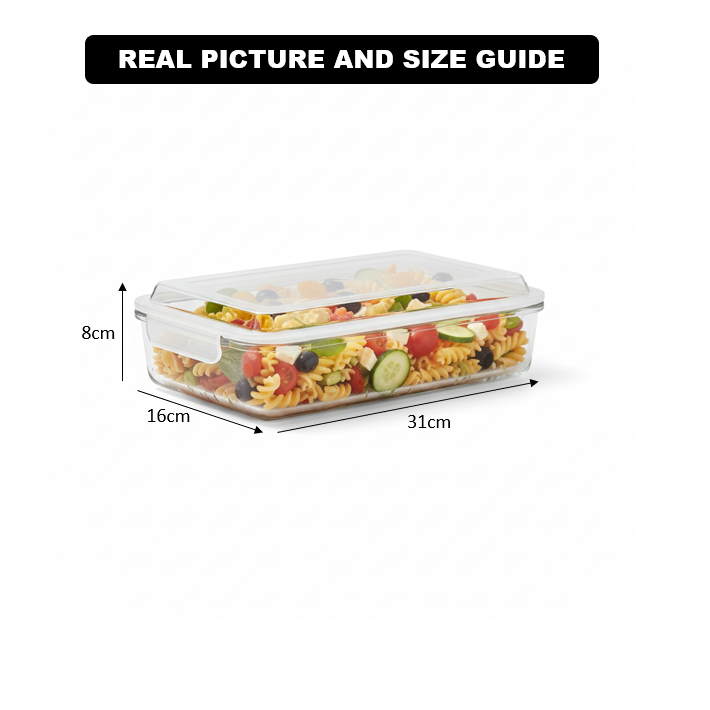 1 4L Rectangle Glass Container With Lid 2050 By Limon – view 7