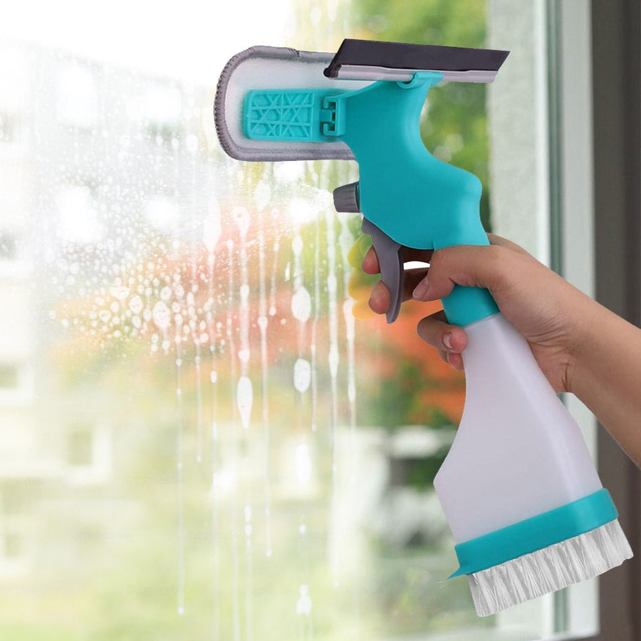 4in1 Water Spraying Double Sided Window Cleaning Squeegee – Al Rafiq