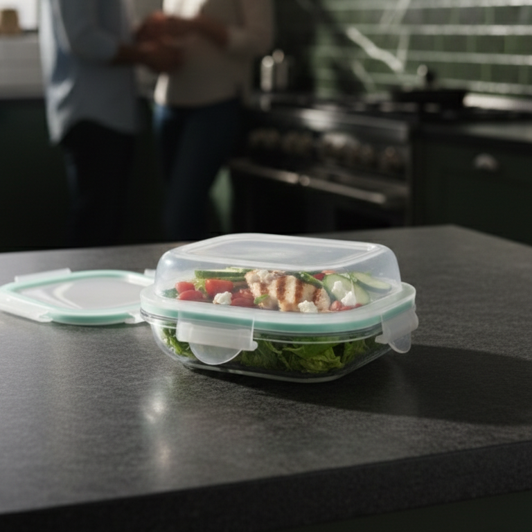 Servenstore Square Glass Containers With Lids By Limon – view 2