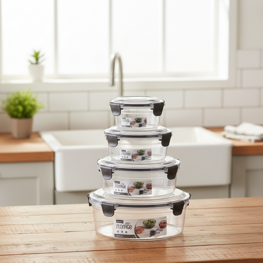 4 Pcs Round Airtight Storage Boxes – view 2