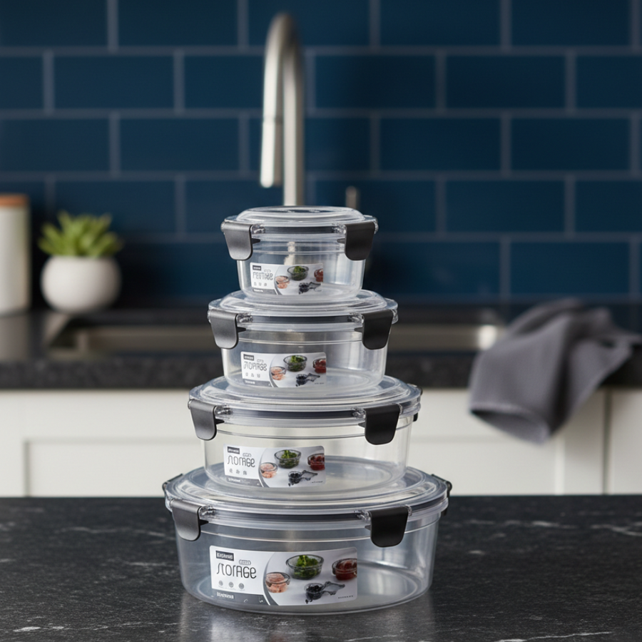4 Pcs Round Airtight Storage Boxes – view 6
