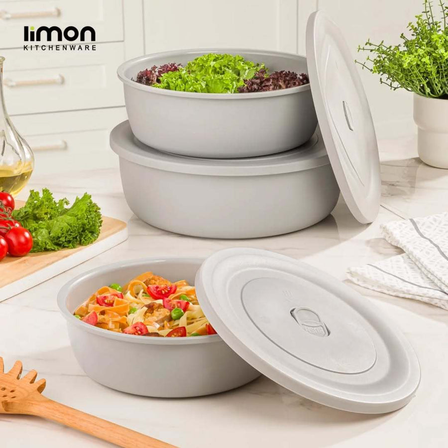 3-Pcs Food Storage Containers with Vented Lid (2425) by Limon – Al Rafiq