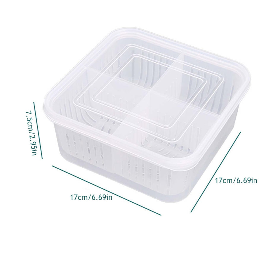 4 In 1 Vegetable Fruit Storage Box With Lid – view 5