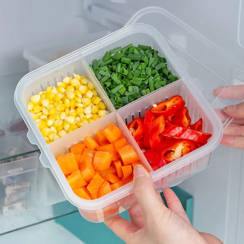 4 In 1 Vegetable Fruit Storage Box With Lid – view 3