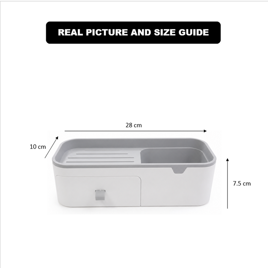 Wall Mounted Multipurpose Shelf With Pull Out Draw – view 6