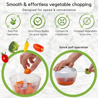 Speedy Chopper 3 Blades & 5 Blades  Different Sizes - Manual Hand Pull