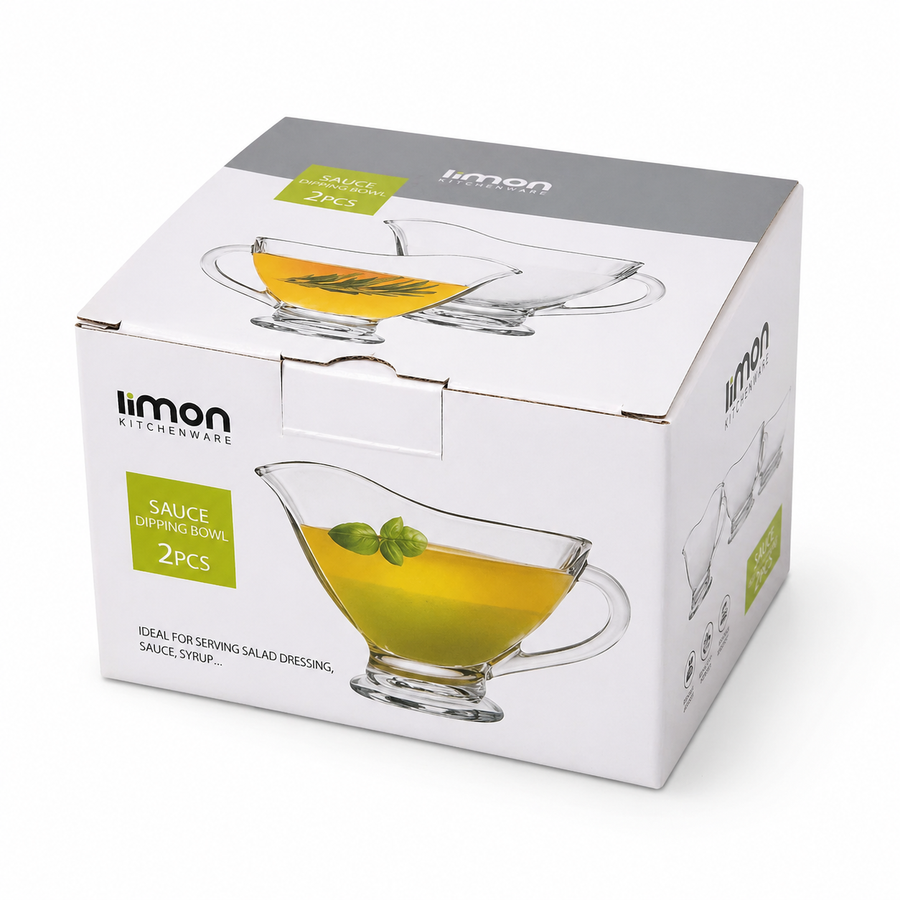 2 Pcs Sauce Dipping Serving Glass Bowls 2356 By Limon – view 5