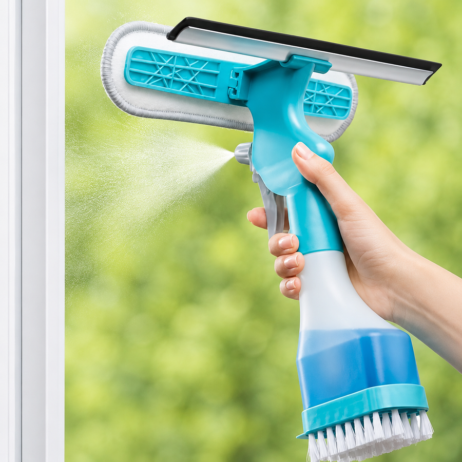 4In1 Water Spraying Double Sided Window Cleaning Squeegee – view 4