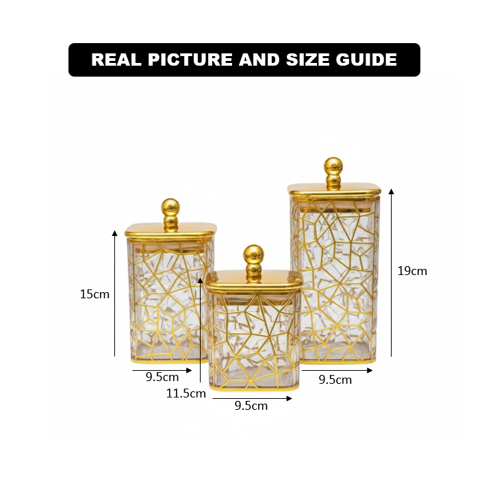 Fractured Gold Canister Trio Transparent – view 4