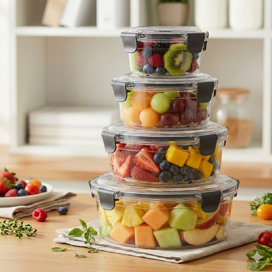 4 Pcs Round Airtight Storage Boxes – view 3
