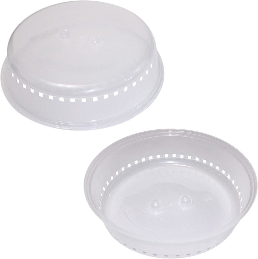 Microwave dish food cover with steam vent splatter guard – view 3