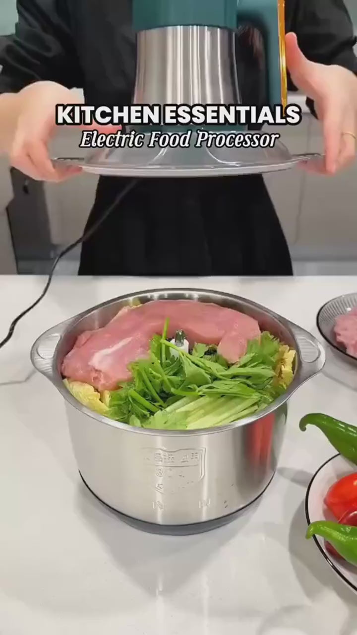 Silver Crest 3L Electric Food Chopper 500W | Meat Grinder & Vegetable Chopper | 304 Stainless Steel | Double Cover | Kitchen Machine