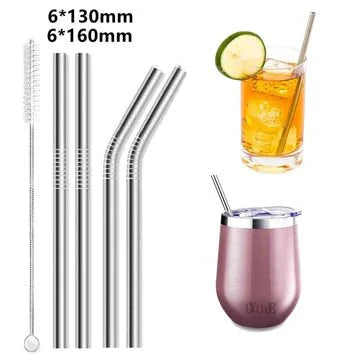 Reusable Steel Straw Set Of 5 – view 3